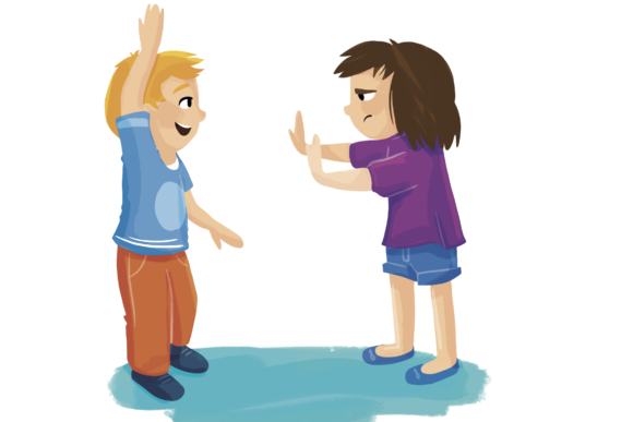 Infoseite "Haifisch-Alarm". Hier wird experimentell bewiesen, dass es gar nicht so einfach ist, Gefühle mit dem Körper deutlich auszudrücken. Erst recht nicht, wenn man dabei nicht sprechen darf. Zwei Kinder spielen Haifische. Sie halten sich eine Hand auf den Kopf wie eine Haifischflosse. Alle anderen Fische suchen sich einen Platz im Raum und bleiben dort stehen. Die beiden Haifisch-Kinder "schwimmen" nun auf die stummen Fisch-Kinder zu. Jeder einzelne Fisch soll durch Mimik und Körperhaltung deutlich machen, dass der Haifisch nicht zu ihm darf. Wenn der Haifisch das erkennt, dreht er sich um und versucht es bei einem anderen Fisch. Jeder darf mal Haifisch sein. Tipp: Wenn der pädagogischen Fachkraft auffällt, dass bei einem Kind das Gefühl nicht richtig verstanden wird, der Haifisch also immer durchkommtm sollte sie das entsprechende Kind zu einem anderen Kind stellen, damit die beiden Kinder gemeinsam das Gefühl darstellen und den Haifisch abwehren. Zum Schluss werden die Haifische gefragt: "Woran hast du erkannt, dass die Fische es erst meinten? Hast du dich von einzelnen schneller abgewendet oder von Gruppen, die zusammenstanden?" Wenn ein Kind als Haifisch die Grenzen der anderen einfach ignoriert, egal wie deutlich sie das "Nein" zeigen, sollte die Erzieherin oder der Erzieher das Kind ein paar Mal üben lassen und den Haifisch tauschen, ohne das Verhalten zu kommentieren. Im Laufe des Spiels setzt ein Lerneffekt meist von alleine ein.