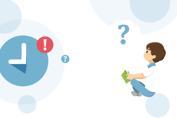 Illustration eines kleinen wartenden Jungen.